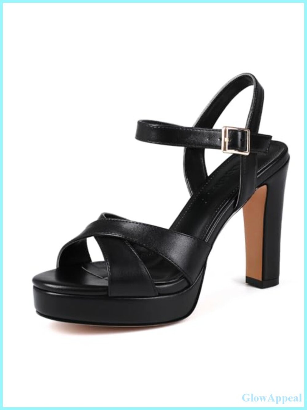 Women's Platform High Heels Chunky Block Heel Open Toe Ankle Strap Sandals Shoes